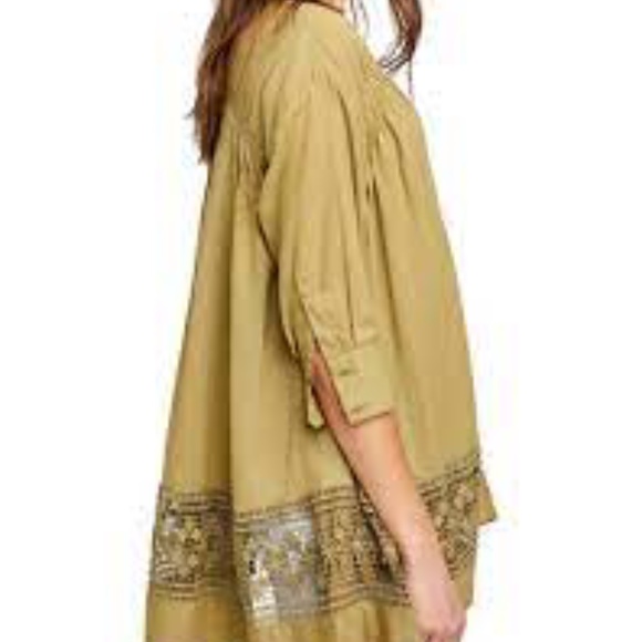 Free People Gardens Tunic in Green Clay sz xs NWT - Picture 3 of 4